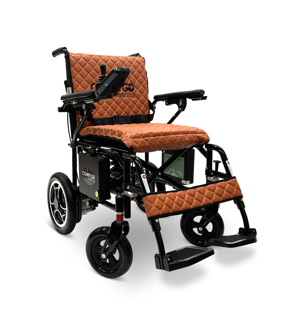 ComfyGo X-7 Lightweight Foldable Electric Wheelchair - Only 40 lbs Taba